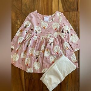 Hanna Andersson Baby Skater Snowflakes on Pointe Dress Set 75 CM 12-18 M-NEW